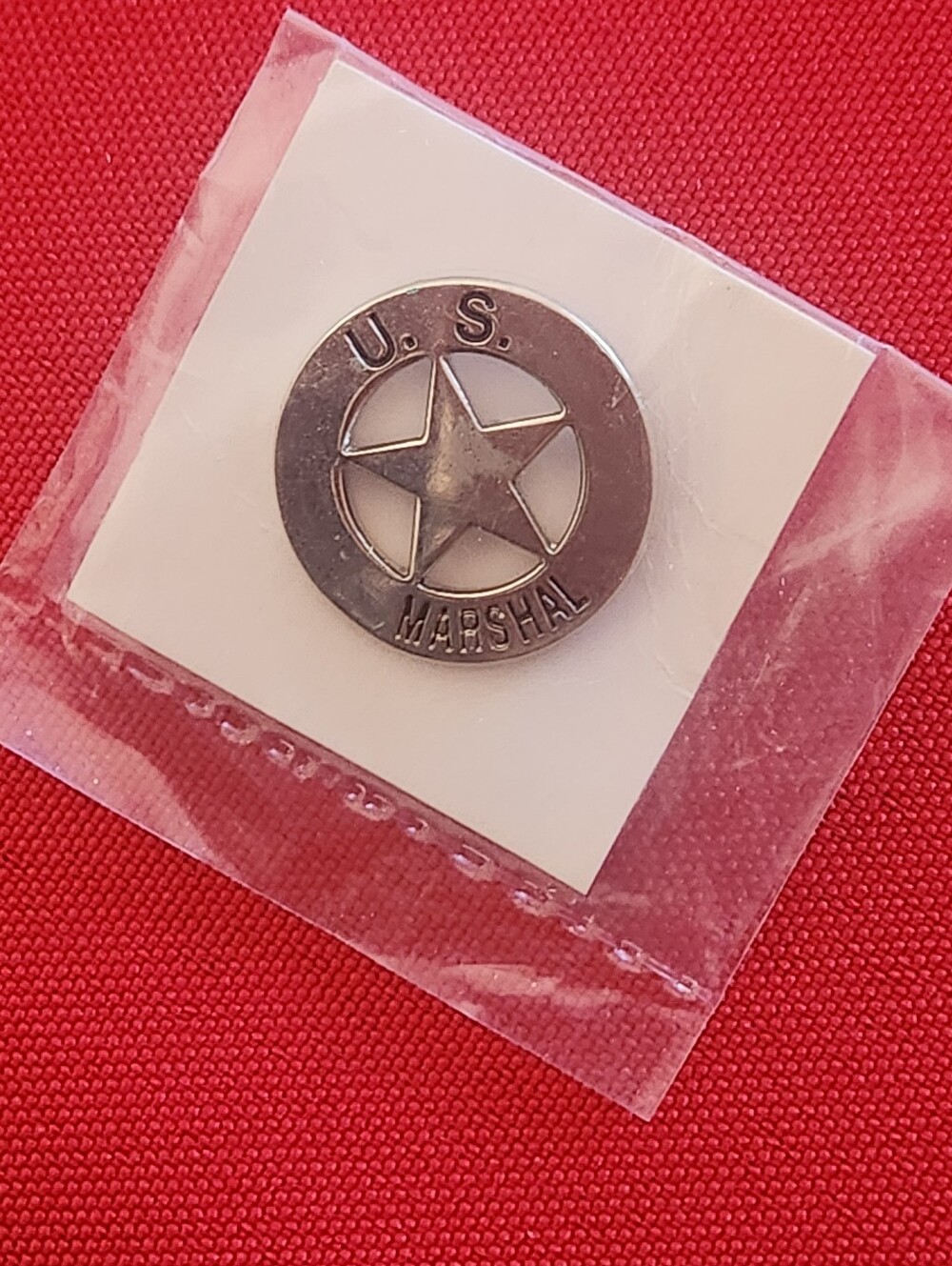 Source Unknown Silver U.S. Marshal Star Pin